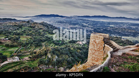 Area Rurale da castello, Spagna Foto Stock