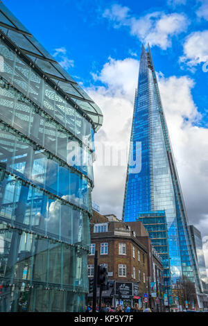 LONDON, Regno Unito - 28 gennaio 2017: Londra e Shard, il più alto edificio della città. Foto Stock