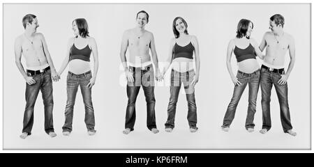 Werdende, junge Eltern - i genitori a essere Foto Stock