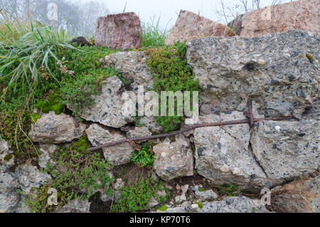 Il resto della vista esplosa WW2 bunker in Germania Foto Stock