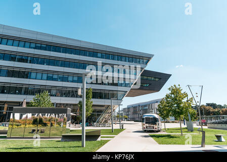 Moderno edificio di architettura all'Università di Vienna Foto Stock