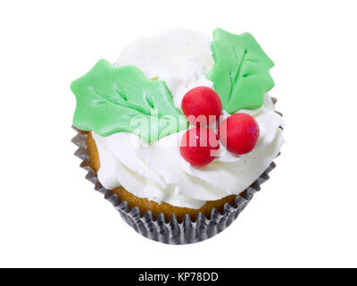Holly cupcake Foto Stock