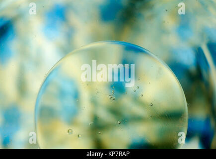 Bolle di macro in acqua, sfondo, concetto, abstractive Foto Stock