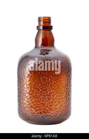 Vuoto bottiglia in vetro marrone Foto Stock