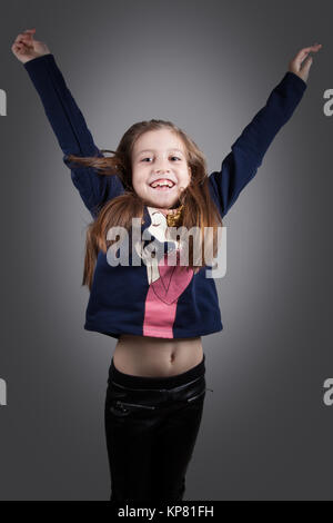 ragazza di 8 anni Foto Stock