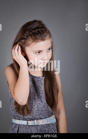 ragazza di 8 anni Foto Stock