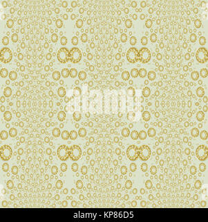 Geometrica astratta sfondo lucido, cerchio seamless pattern, decorazioni dorate su beige, elegante e di lusso Foto Stock