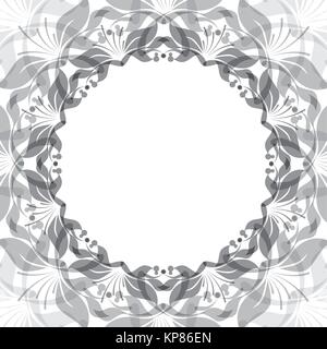 Floreali telaio rotondo, illustrazione vettoriale Illustrazione Vettoriale