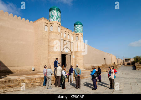 L'ingresso alla Kunya Ark Fortezza, Khiva, Uzbekistan Foto Stock