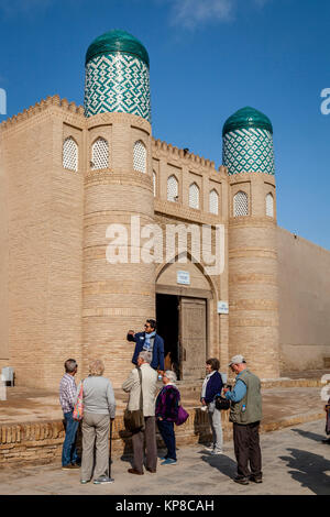 L'ingresso alla Kunya Ark Fortezza, Khiva, Uzbekistan Foto Stock