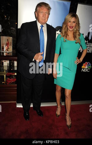 NEW YORK, NY - febbraio 03: Donald Trump, Brandi Glanville assiste il 'celebrità Apprendista' Red Carpet evento al Trump Tower il 3 febbraio 2015 nella città di New York. Persone: Donald Trump, Brandi Glanville Foto Stock