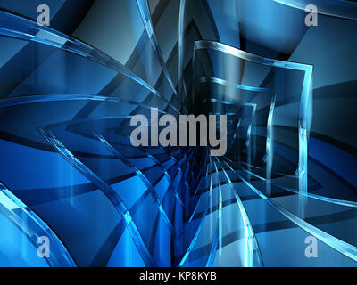 Abstract generata da computer moderno immagine sfondo blu Foto Stock