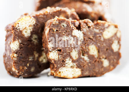 Salame di cioccolato,salame di cioccolato,salame di cioccolato,salame di cioccolato Foto Stock