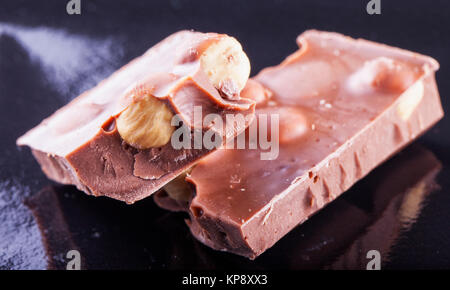 Cioccolato con nocciole Foto Stock