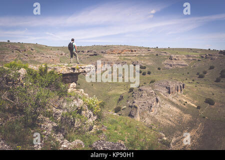 Duraton canyon parco naturale, Sepulveda, Spagna Foto Stock