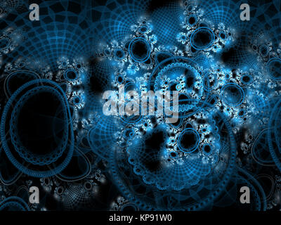 Abstract nero e blu digitale sfondo generato Foto Stock
