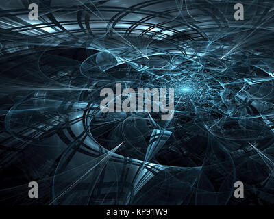 Abstract generati digitalmente immagini stile tech fiore Foto Stock