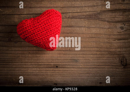 Fatte a mano cuore a maglia Foto Stock