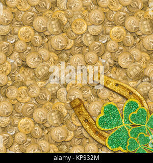 Lucky golden horseshoe Foto Stock