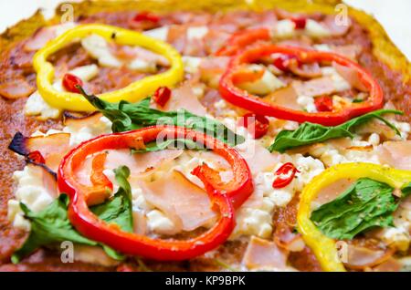 Condimenti della pizza Foto Stock