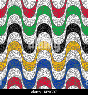 Brasile variopinto mosaico pattern seamless sfondo Foto Stock