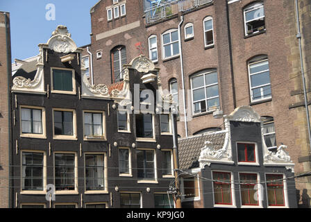 Amsterdam semi-case con travi di legno Foto Stock