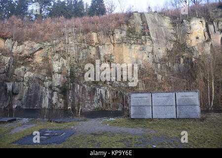 Kz,campo di concentramento,mauthausen,cava,parete paracadute,ricordo,lapide,olocausto Foto Stock