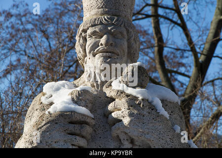 Inverno a Berlino il parco di Friedrichshain Foto Stock