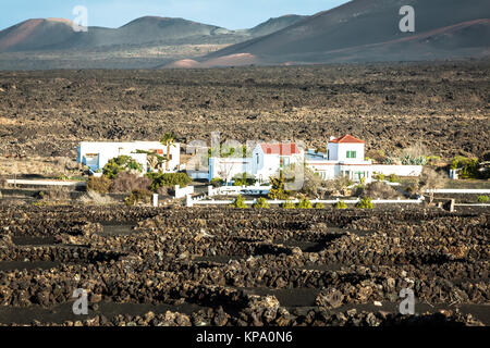 Parco Nazionale di Timanfaya a Lanzarote, Isole canarie, Spagna Foto Stock