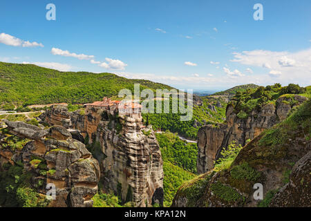 Varlaam Monastero della Meteora monastero complesso in Grecia. Foto Stock