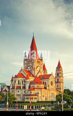 Chiesa Heiliger Franz di Assisi a Vienna Foto Stock