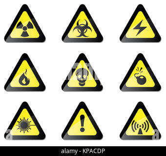 Segno di rischio Foto Stock