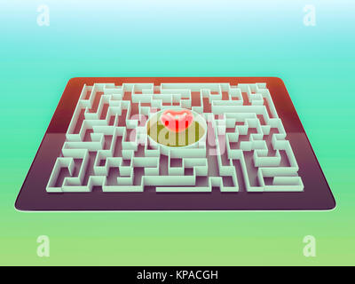 Maze di successo della strategia di determinazione della soluzione il concetto di direzione Foto Stock