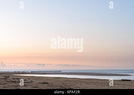 Sunrise su Bibione Pineda beach Foto Stock
