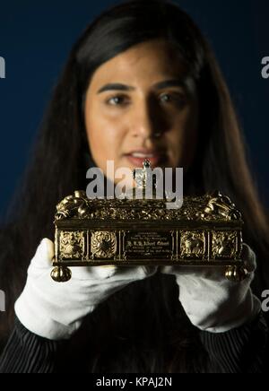 Edinburgh, Regno Unito. Xiv Dic, 2017. Opere d'arte che ha portato le meraviglie dell India in Gran Bretagna alla fine del XIX secolo sono per andare sul display in Scozia per la prima volta in 130 anni, in una nuova apertura mostra presso la Queen's Galleria, Palazzo di Holyroodhouse venerdì 15 dicembre. Credito: ricca di Dyson/Alamy Live News Foto Stock