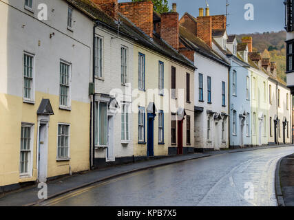 Alloggiamento a schiera in Worcester Road, Ledbury, Herefordshire, Regno Unito Foto Stock