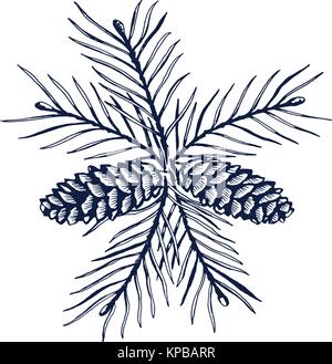 Foresta coni di raccolta Illustrazione Vettoriale