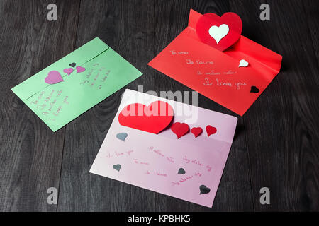 Dichiarazioni di amore per San Valentino&#39 s Day Foto Stock