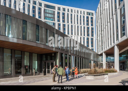 Esterno del campus residenziale del Nord Commons presso l'Università di Chicago, progettato da Studio pista Foto Stock