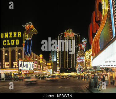 1992 hotel storico Casinò Fremont Street Las Vegas Nevada USA Foto Stock