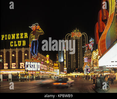 1992 hotel storico Casinò Fremont Street Las Vegas Nevada USA Foto Stock