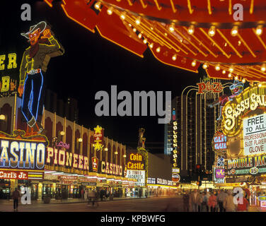 1992 hotel storico Casinò Fremont Street Las Vegas Nevada USA Foto Stock