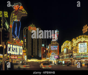 1992 hotel storico Casinò Fremont Street Las Vegas Nevada USA Foto Stock