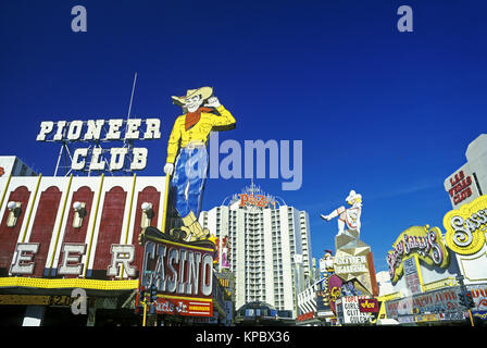 1992 hotel storico Casinò Fremont Street Las Vegas Nevada USA Foto Stock