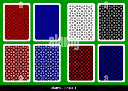 Carta da Gioco Torna Designs - quattro-stella pattern, set di vettore, Illustrazione Vettoriale