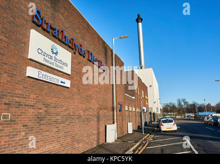 Strathclyde distilleria di whisky producendo Chivas fratelli e Ballantines whiskey in Glasgow, Regno Unito Foto Stock