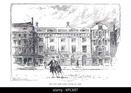 Il vecchio East India House, Londra nel 1630 Foto Stock