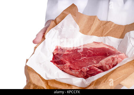 Materie bistecca carne Foto Stock