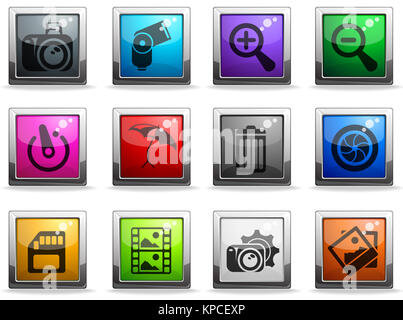 Fotografia icone Silhouette Foto Stock