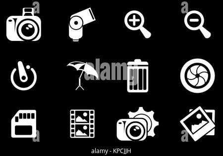 Fotografia icone Silhouette Foto Stock